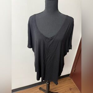 Old Navy Women's Black Short Sleeve Luxe Tee XXL